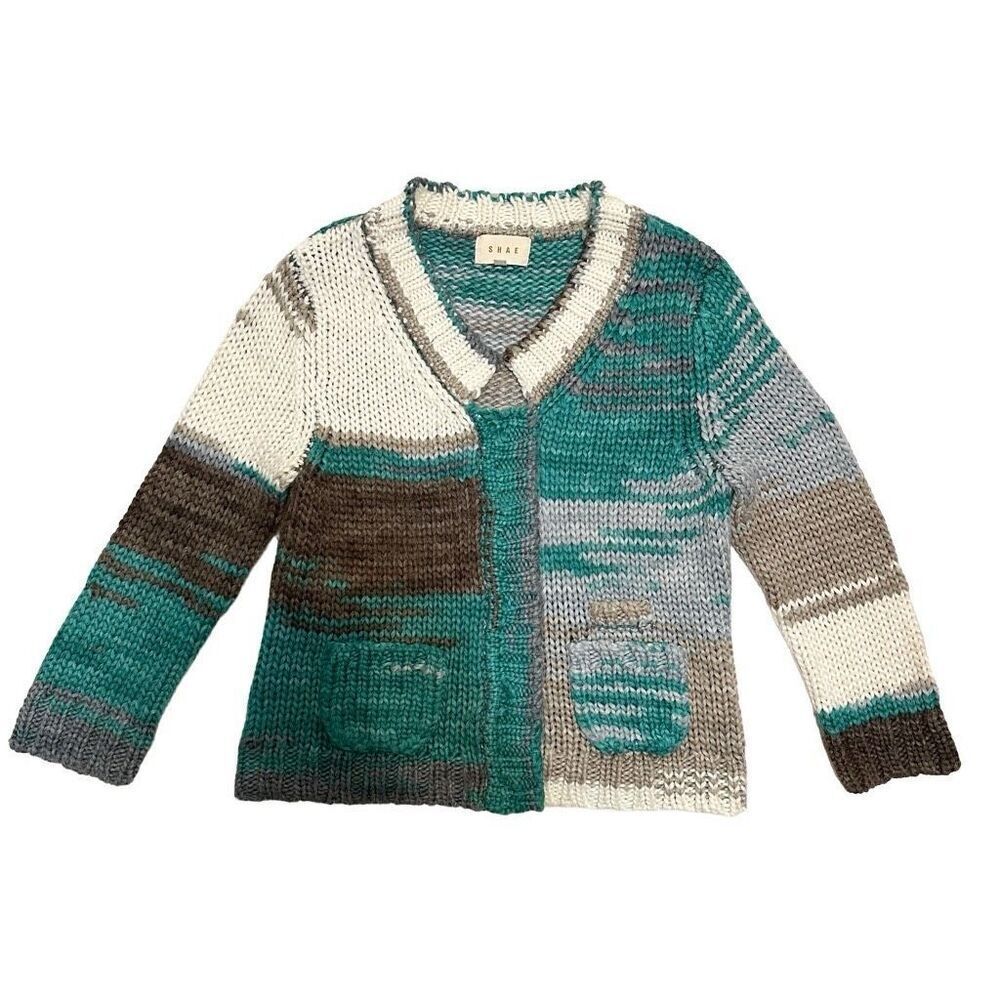 Anthropologie Shae Knit Button Multicolor Cardigan Sweater Medium